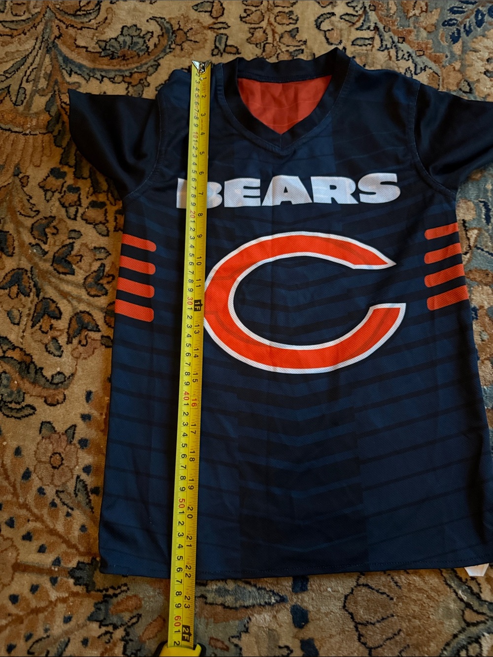 Chicago Bears Kids Navy & Orange Football Jersey Top s